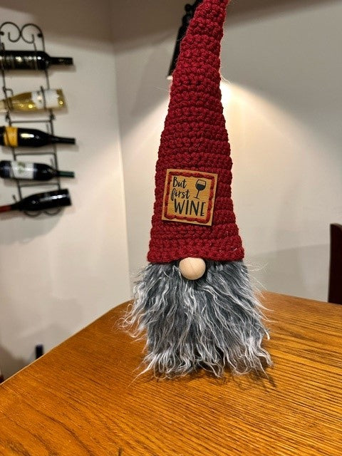 Gnome Wine Bottle Topper - Wine Themed