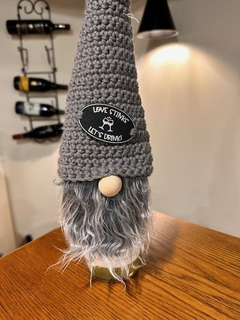 Gnome Wine Bottle Toppers - Love Themed