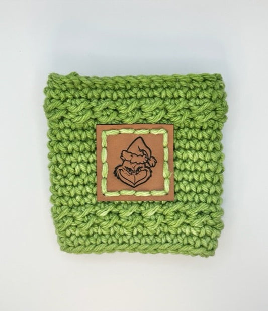 Crochet Coffee Sleeve - Grinch