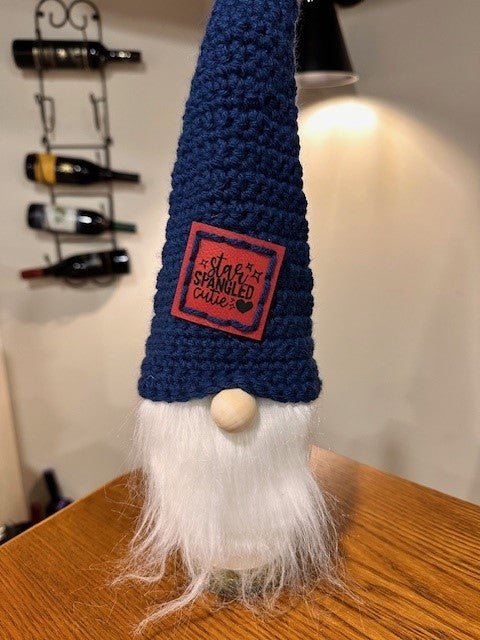 Gnome Wine Bottle Toppers - Patriotic Themed