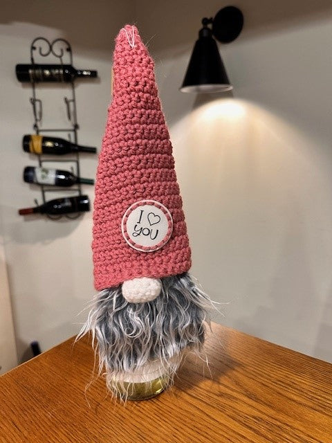 Gnome Wine Bottle Toppers - Love Themed