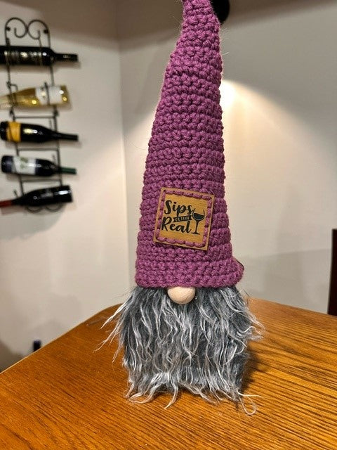 Gnome Wine Bottle Topper - Wine Themed