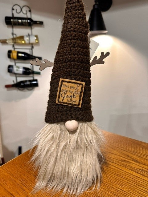 Gnome Wine Bottle Toppers - Holiday Themed