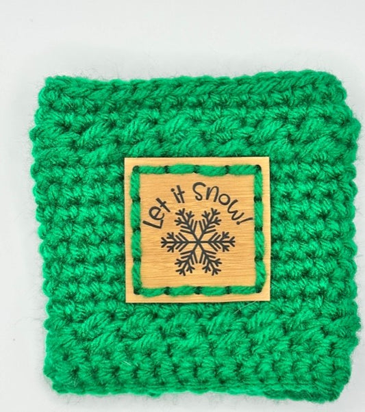 Crochet Coffee Sleeve - Let it Snow