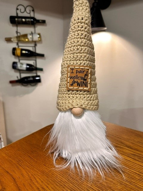 Gnome Wine Bottle Topper - Wine Themed