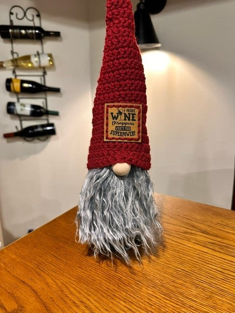 Gnome Wine Bottle Topper - Wine Themed